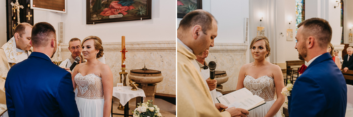 Państwo Młodzi na przysiędze ślubnej