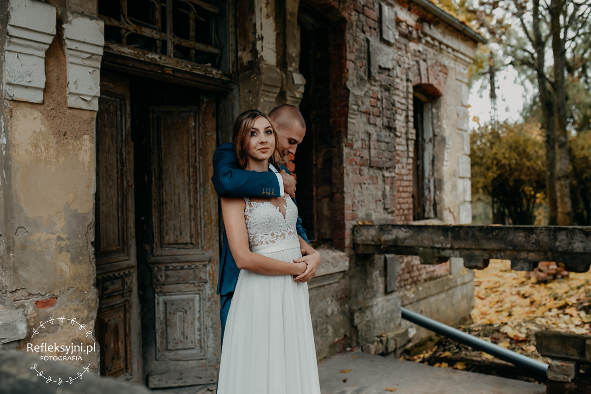 Sesja ślubna Karina i Mateusz Lubiejewo jesień