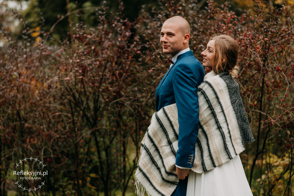 Sesja ślubna Karina i Mateusz Lubiejewo jesień