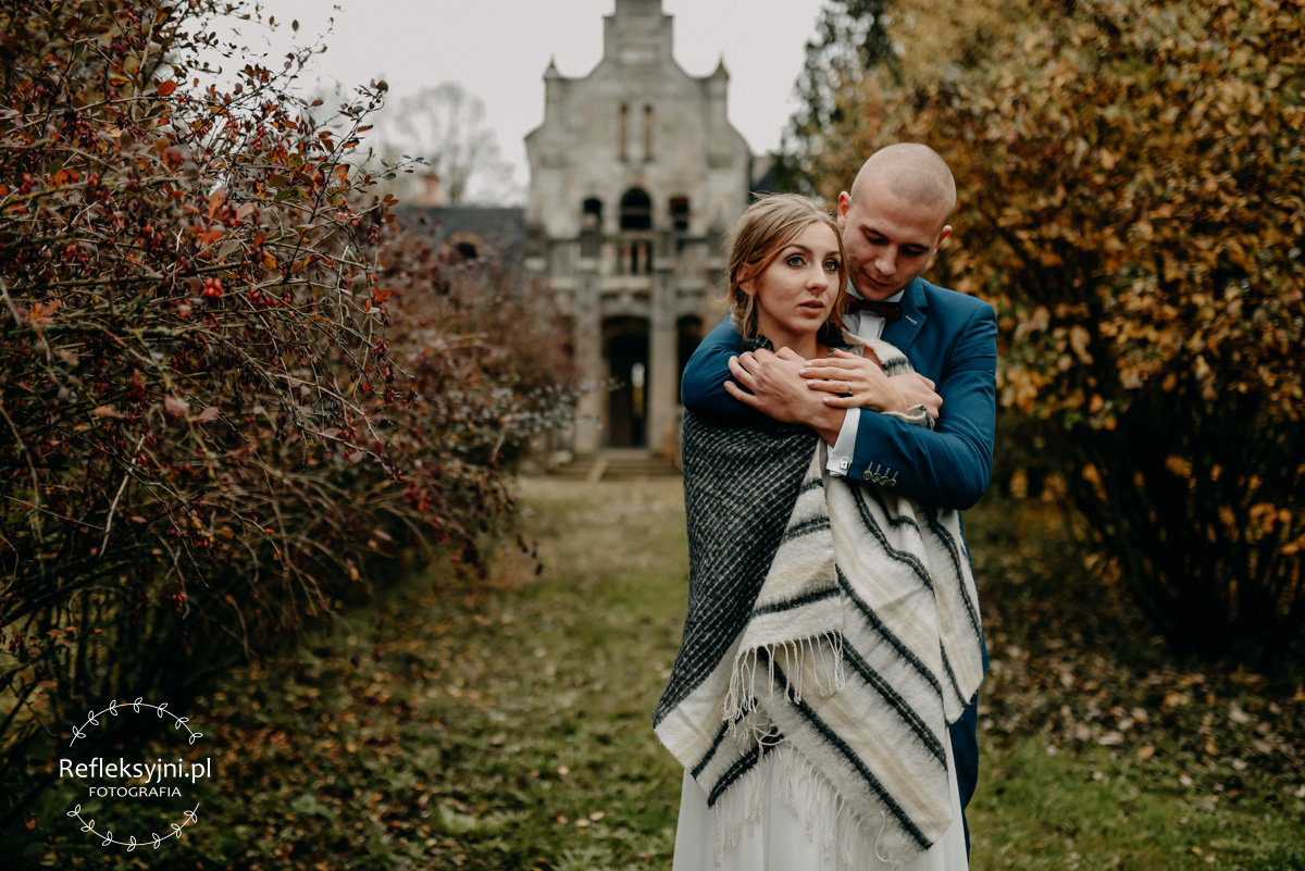 Sesja ślubna Karina i Mateusz Lubiejewo jesień