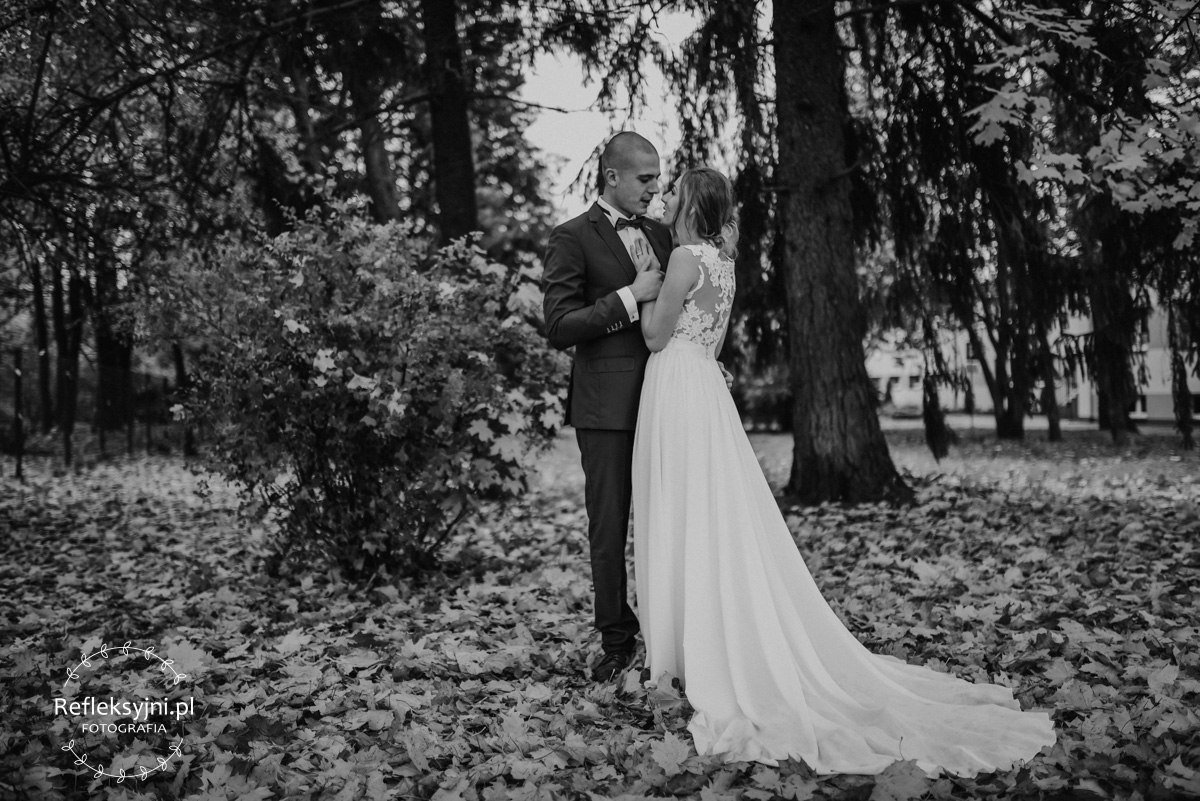 Sesja ślubna Karina i Mateusz Lubiejewo jesień